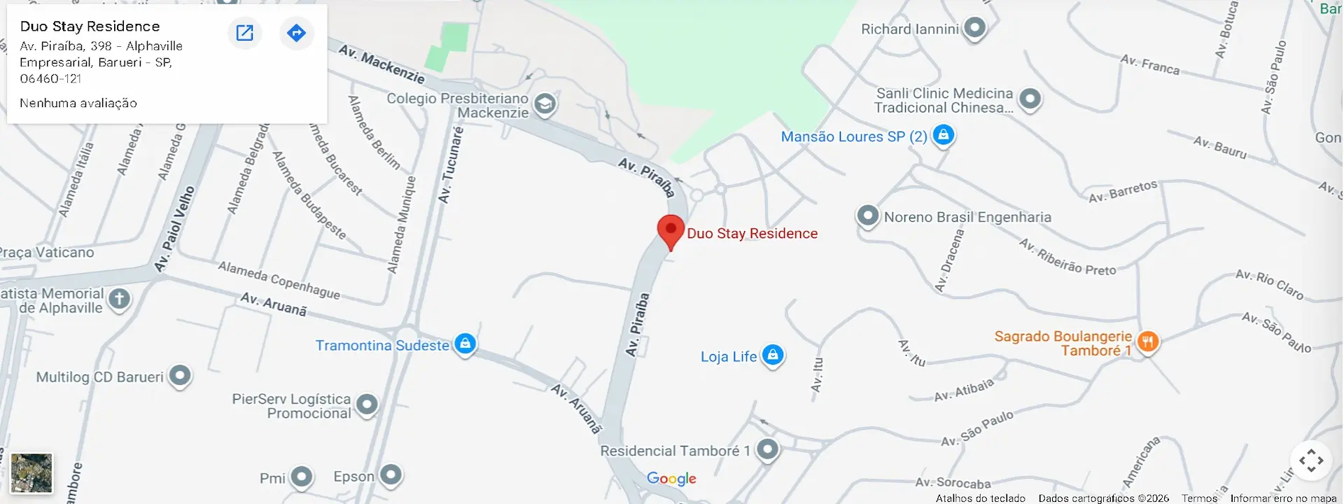 Prévia do Google Maps — clique para interagir